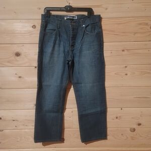 Men's Vintage Gap Slim Straight Fit Jeans Size 34x27 Leg Have Been Hem To 27